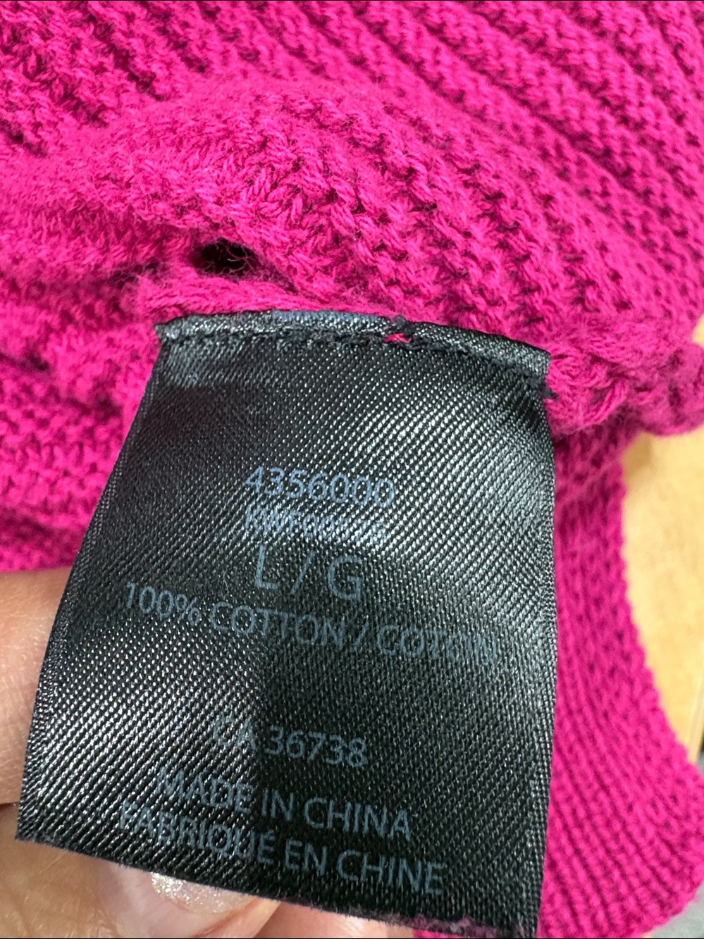 Kenneth Cole Raspberry cotton sweater - Picture 6 of 6